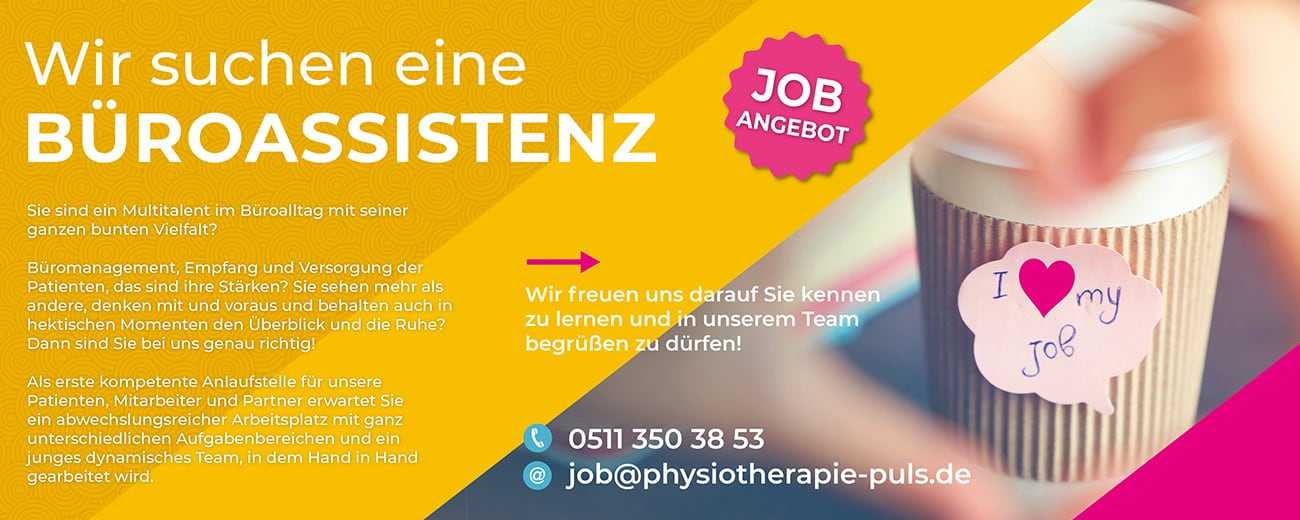 Jobangebot Büroassistenz - Physiotherapie Hannover